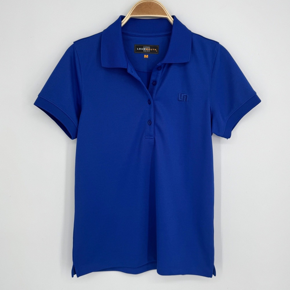 Loudmouth Golf Heritage Polo Medium Blue Athletic Active Sporty Preppy Classic